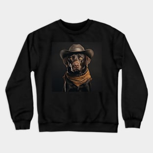 Cowboy Dog - Labrador Retriever Crewneck Sweatshirt